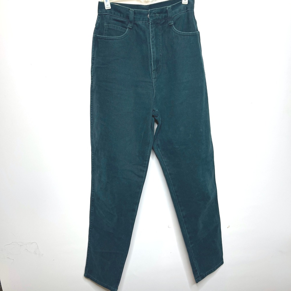 Vintage 90's Rio By Stephen Moran High Waisted‎ Green Denim Mom Jeans